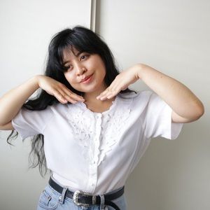 Vintage white button up blouse